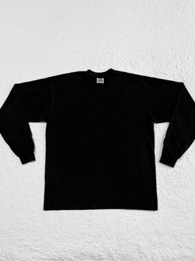 Pro 5 Super Heavy | Black Long Sleeve T-Shirt | 100% Cotton | Size XL